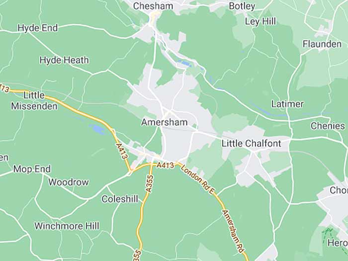 google map of amersham