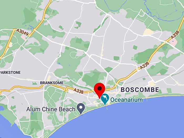 google map of bournemouth