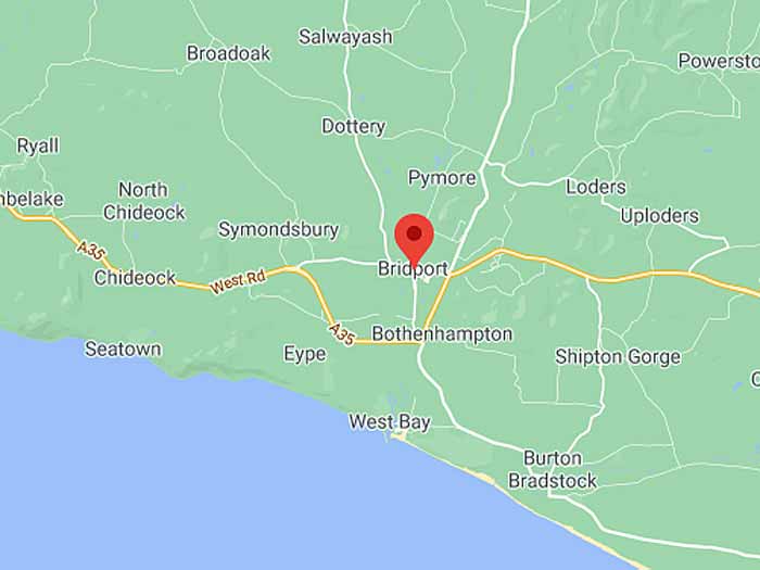 google map of bridport