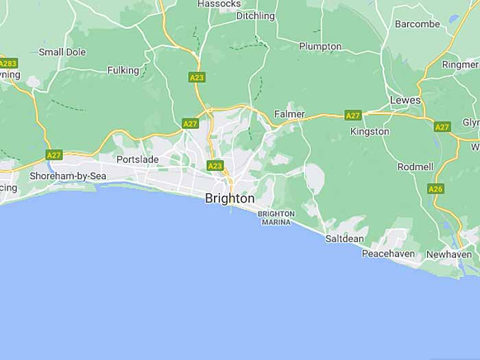 google map of brighton