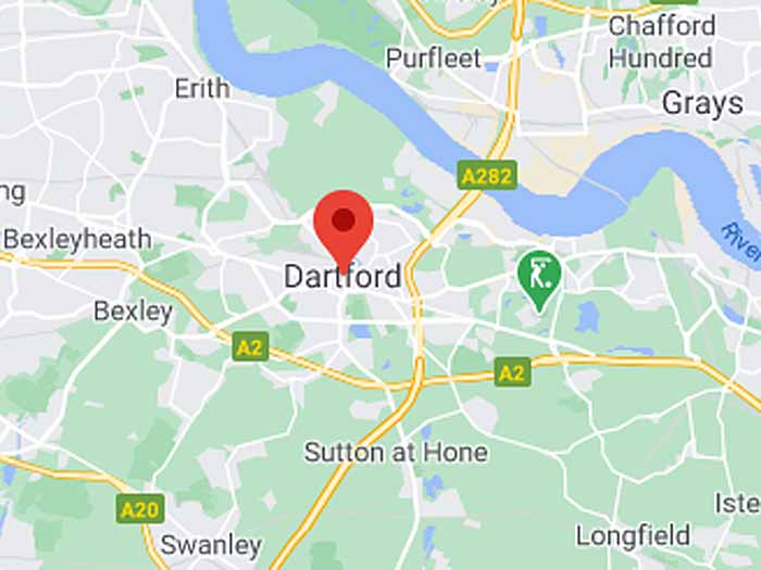 google map of dartford