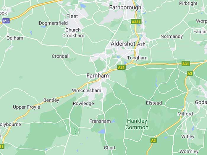 google map of farnham