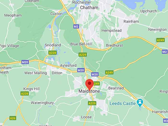 google map of maidstone