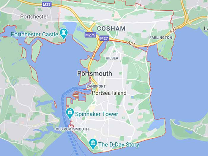 google map of portsmouth