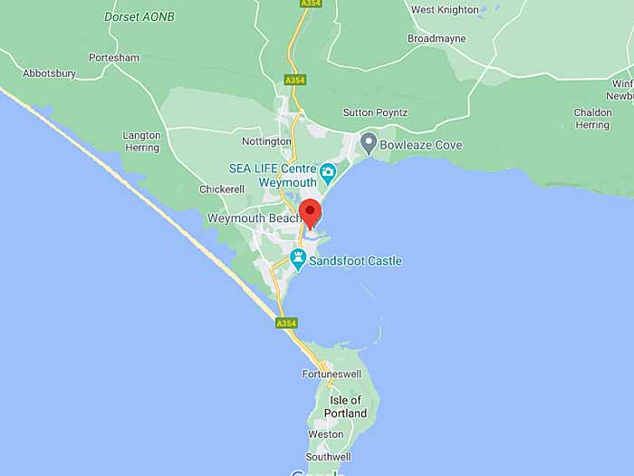 google map of weymouth