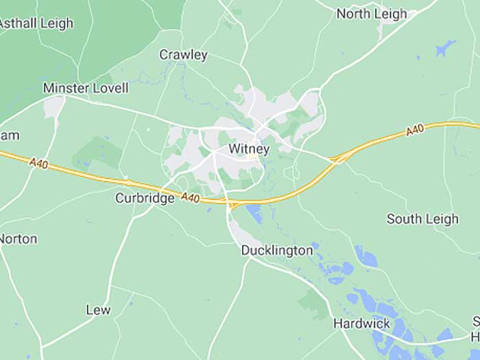 google map of witney