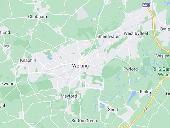 google map of woking