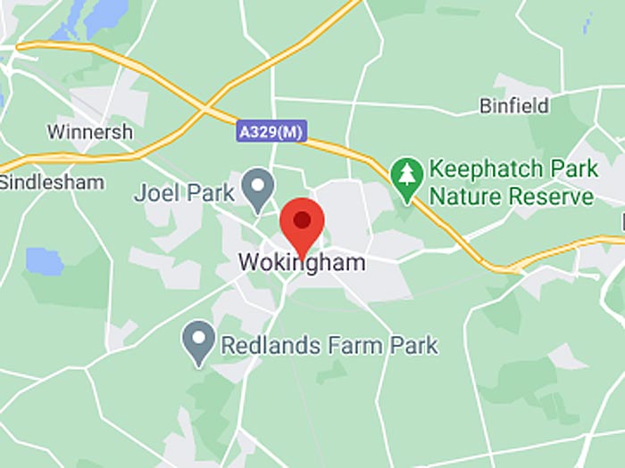 google map of wokingham